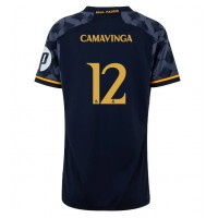 Camisa de time de futebol Real Madrid Eduardo Camavinga #12 Replicas 2º Equipamento Feminina 2023-24 Manga Curta